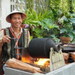 cà phê rang củi